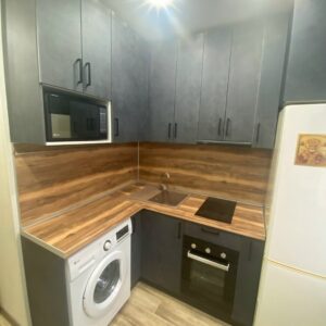 Угловая кухня графит